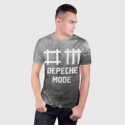 Футболка спортивная мужская Depeche Mode - grey gradient, цвет: 3D-принт — фото 2