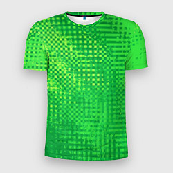 Мужская спорт-футболка Сочный зелёный абстрактный