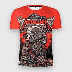 Футболка спортивная мужская Metallica - iron skeleton, цвет: 3D-принт