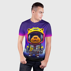Футболка спортивная мужская Baby capybara - cyberpunk, цвет: 3D-принт — фото 2