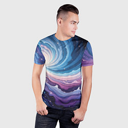 Футболка спортивная мужская Космическая волна, цвет: 3D-принт — фото 2
