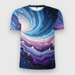 Мужская спорт-футболка Космическая волна