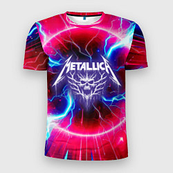 Футболка спортивная мужская Metallica - neon glow, цвет: 3D-принт