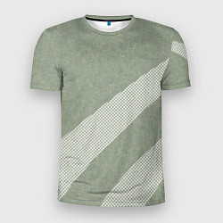 Мужская спорт-футболка Светлый серо-зелёный абстрактный