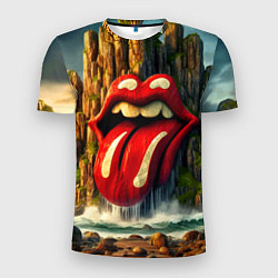 Футболка спортивная мужская Rolling Stones - sea rocks, цвет: 3D-принт
