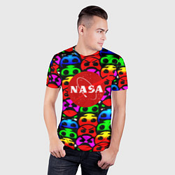 Футболка спортивная мужская NASA smile, цвет: 3D-принт — фото 2