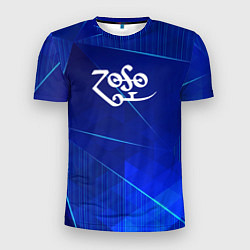 Футболка спортивная мужская Led Zeppelin blue poly, цвет: 3D-принт