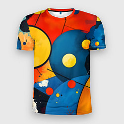 Футболка спортивная мужская Динамичный красочный паттерн, цвет: 3D-принт