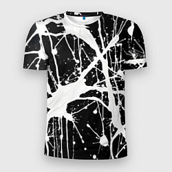 Мужская спорт-футболка Брызги белой краски