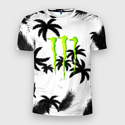 Футболка спортивная мужская Monster energy пальмы, цвет: 3D-принт