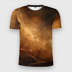 Мужская спорт-футболка Песочный фон со звездами