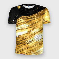 Мужская спорт-футболка Золотой текстурный фон
