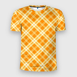 Мужская спорт-футболка Жёлтый крупная клетка