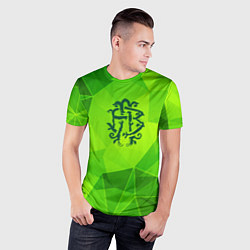 Футболка спортивная мужская Nickelback green poly, цвет: 3D-принт — фото 2