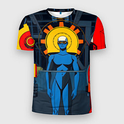 Футболка спортивная мужская Ретро фантастика, цвет: 3D-принт