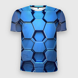 Мужская спорт-футболка Синий бронежилет