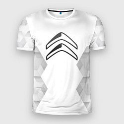 Футболка спортивная мужская Citroen white poly, цвет: 3D-принт
