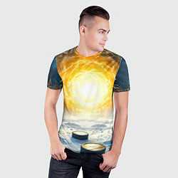 Футболка спортивная мужская Шайбы в лесу, цвет: 3D-принт — фото 2