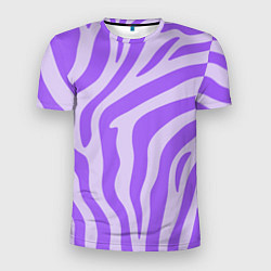 Мужская спорт-футболка Лавандовый тигровый паттерн