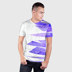 Футболка спортивная мужская Color white purple, цвет: 3D-принт — фото 2