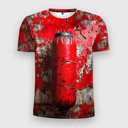 Футболка спортивная мужская Красная боксерская груша, цвет: 3D-принт