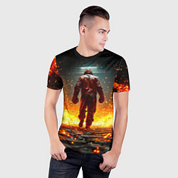 Футболка спортивная мужская Боксер в огне, цвет: 3D-принт — фото 2