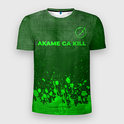 Футболка спортивная мужская Akame ga Kill - green gradient посередине, цвет: 3D-принт