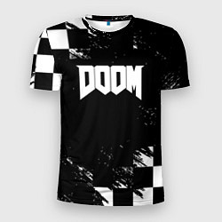 Футболка спортивная мужская Doom краски клетка, цвет: 3D-принт