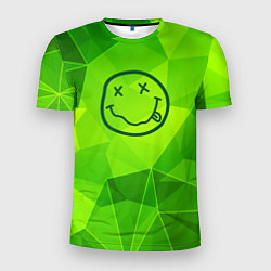 Футболка спортивная мужская Nirvana green poly, цвет: 3D-принт