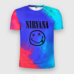 Мужская спорт-футболка Nirvana жидкие краски
