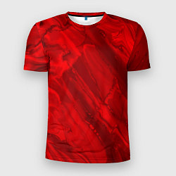 Мужская спорт-футболка Красный камень абстракция