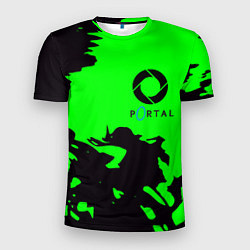 Футболка спортивная мужская Portal черный дым, цвет: 3D-принт