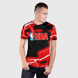 Футболка спортивная мужская NBA шторм, цвет: 3D-принт — фото 2