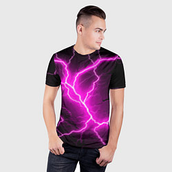 Футболка спортивная мужская The color is pink and black, цвет: 3D-принт — фото 2