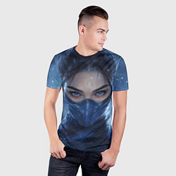 Футболка спортивная мужская Боец Китана Мортал комбат, цвет: 3D-принт — фото 2