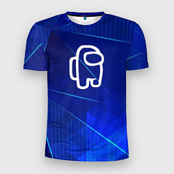 Футболка спортивная мужская Among Us blue poly, цвет: 3D-принт