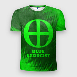 Мужская спорт-футболка Blue Exorcist - green gradient
