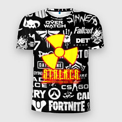 Футболка спортивная мужская Сталкер все логотипы игр, цвет: 3D-принт