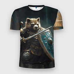 Футболка спортивная мужская Воин медведь с щитом, цвет: 3D-принт