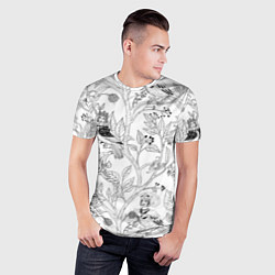 Футболка спортивная мужская Птицы Сирин, цвет: 3D-принт — фото 2