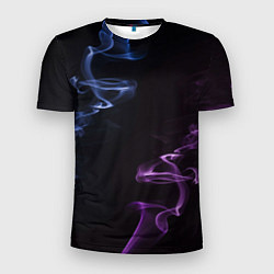 Футболка спортивная мужская Color black blue pink, цвет: 3D-принт
