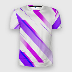 Футболка спортивная мужская Color white pink, цвет: 3D-принт