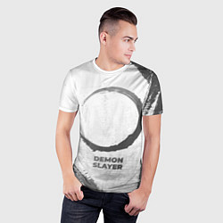 Футболка спортивная мужская Demon Slayer - white gradient, цвет: 3D-принт — фото 2