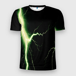Футболка спортивная мужская Lightning yellow текстура, цвет: 3D-принт