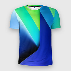 Футболка спортивная мужская Color blue green, цвет: 3D-принт