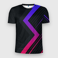 Мужская спорт-футболка Color black line