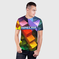 Футболка спортивная мужская Minecraft - pattern, цвет: 3D-принт — фото 2