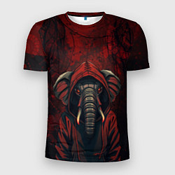 Футболка спортивная мужская Слон в балахоне, цвет: 3D-принт