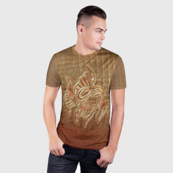 Футболка спортивная мужская Рыбка на тетрадном листе, цвет: 3D-принт — фото 2