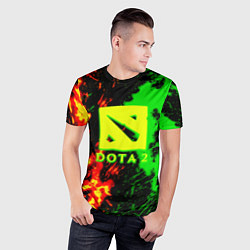 Футболка спортивная мужская Dota 2 кислотные краски, цвет: 3D-принт — фото 2